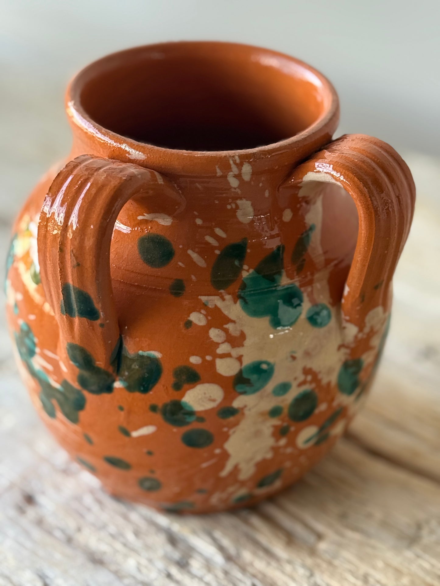 Italian jar splatter ware