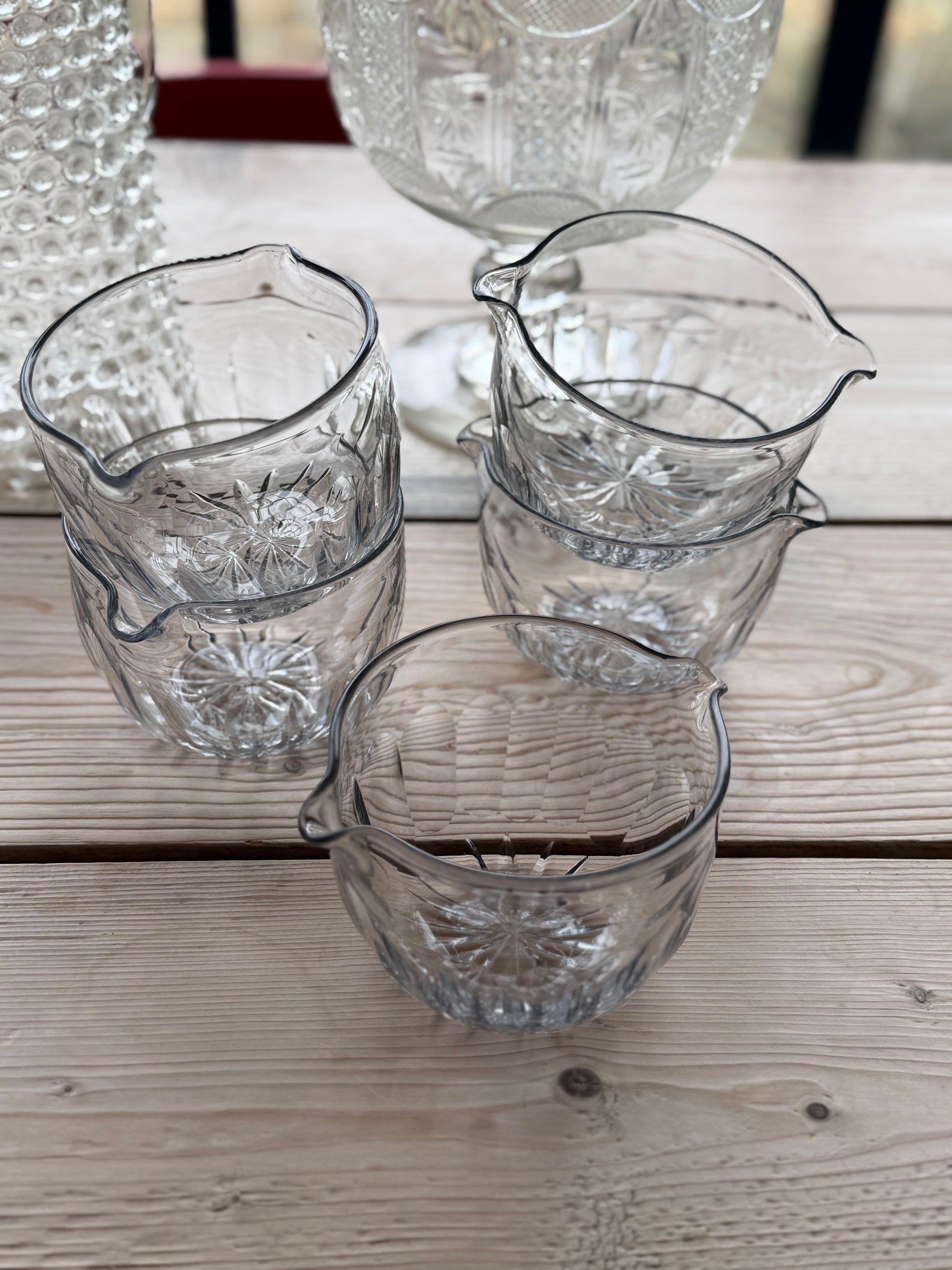 Antique cut glass pourer bowl
