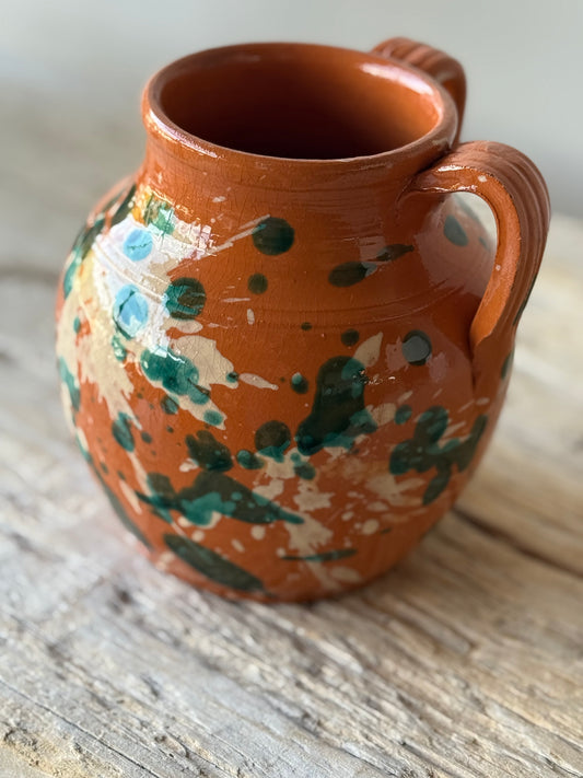 Italian jar splatter ware