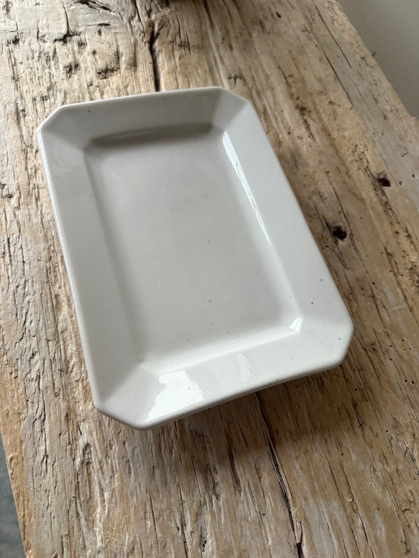 Antique French ironstone platter small