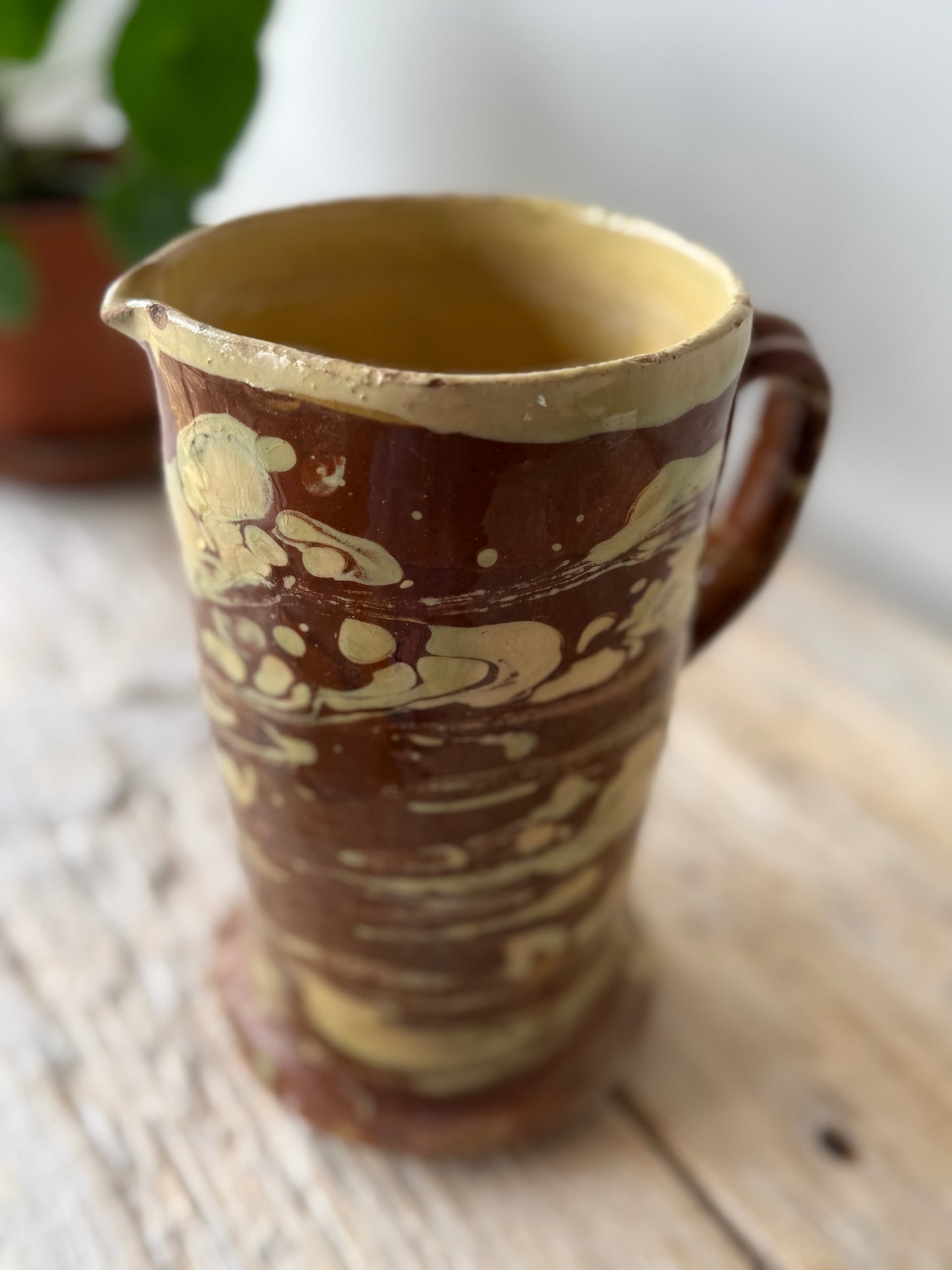 Antique Italian swirl pitcher