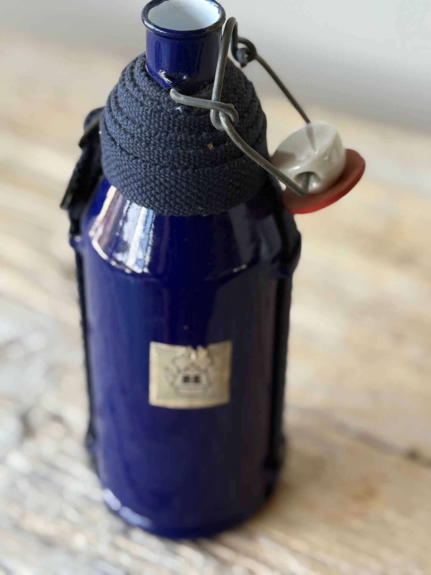 Vintage enamel water bottle