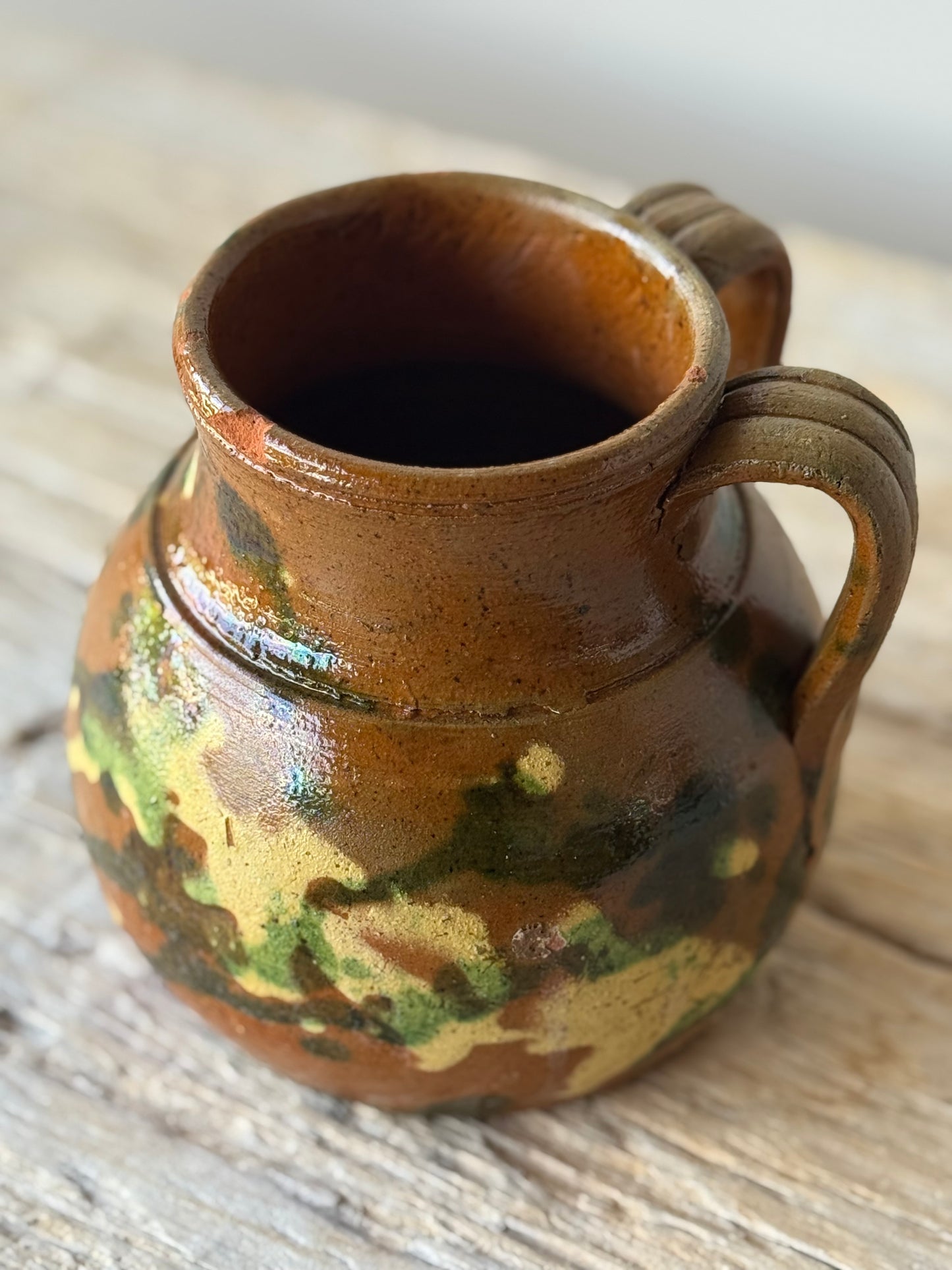 Vintage Italian jar splatter design