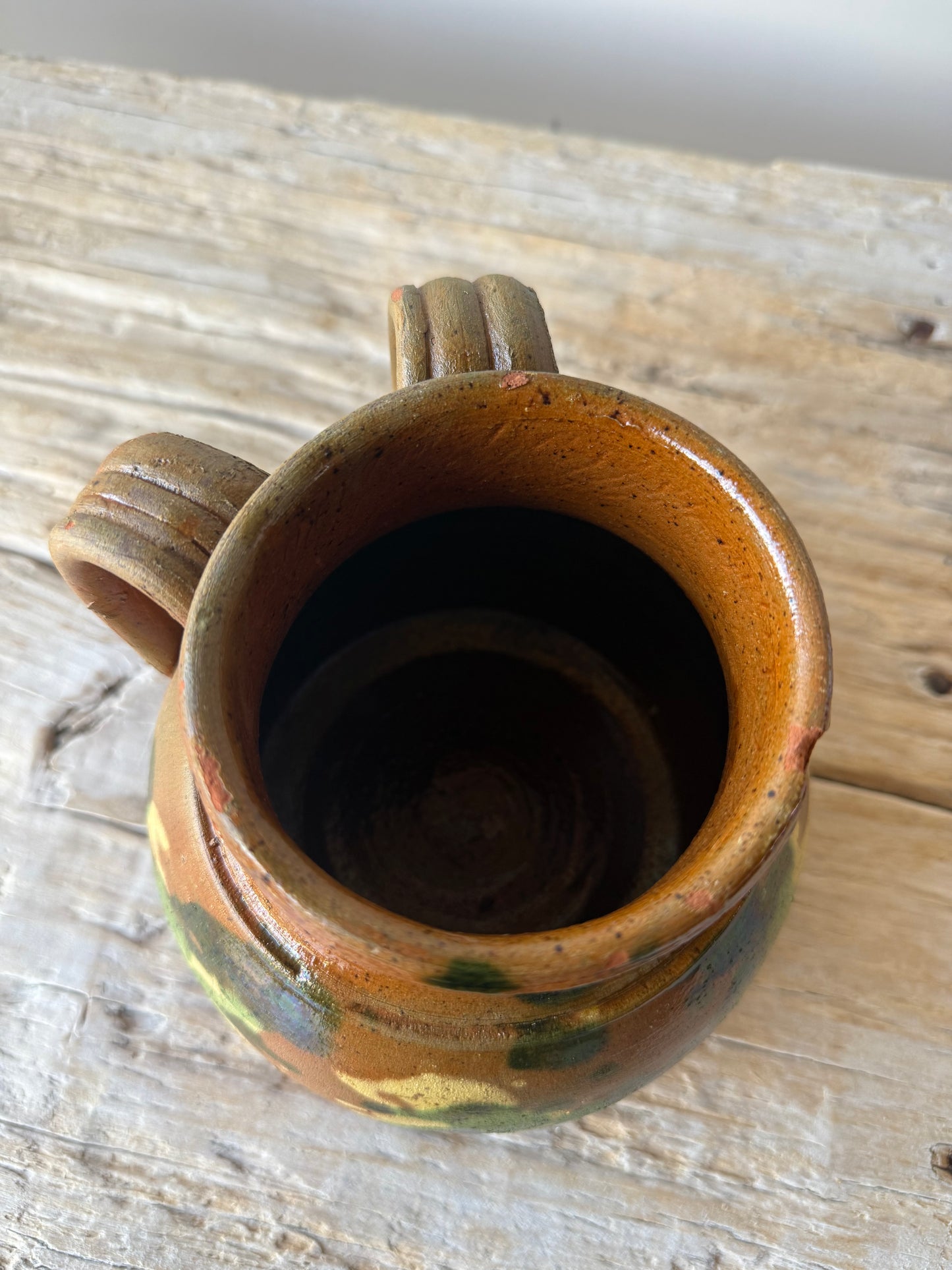 Vintage Italian jar splatter design