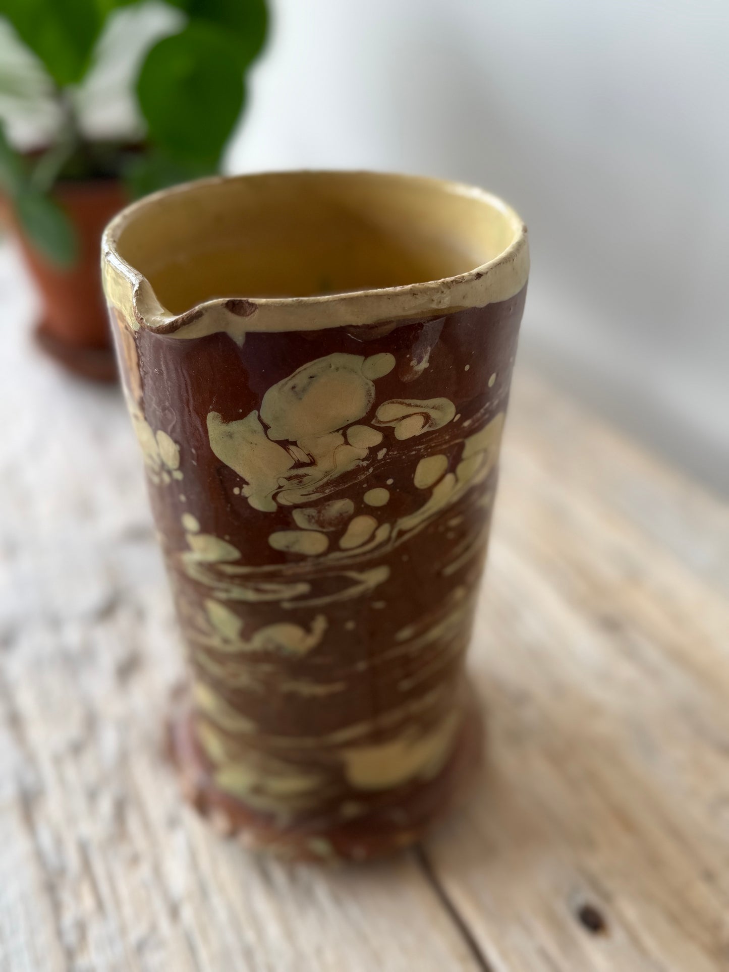 Antique Italian swirl pitcher