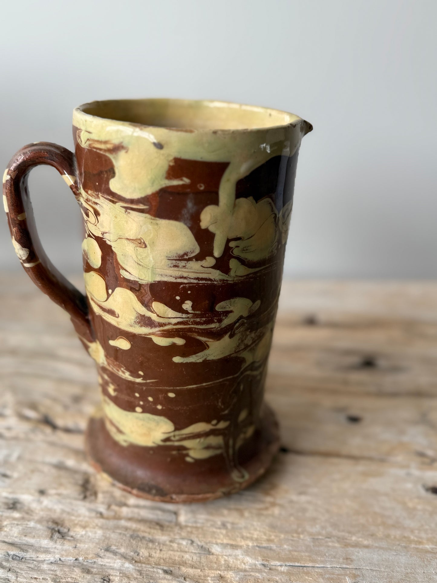 Antique Italian swirl pitcher