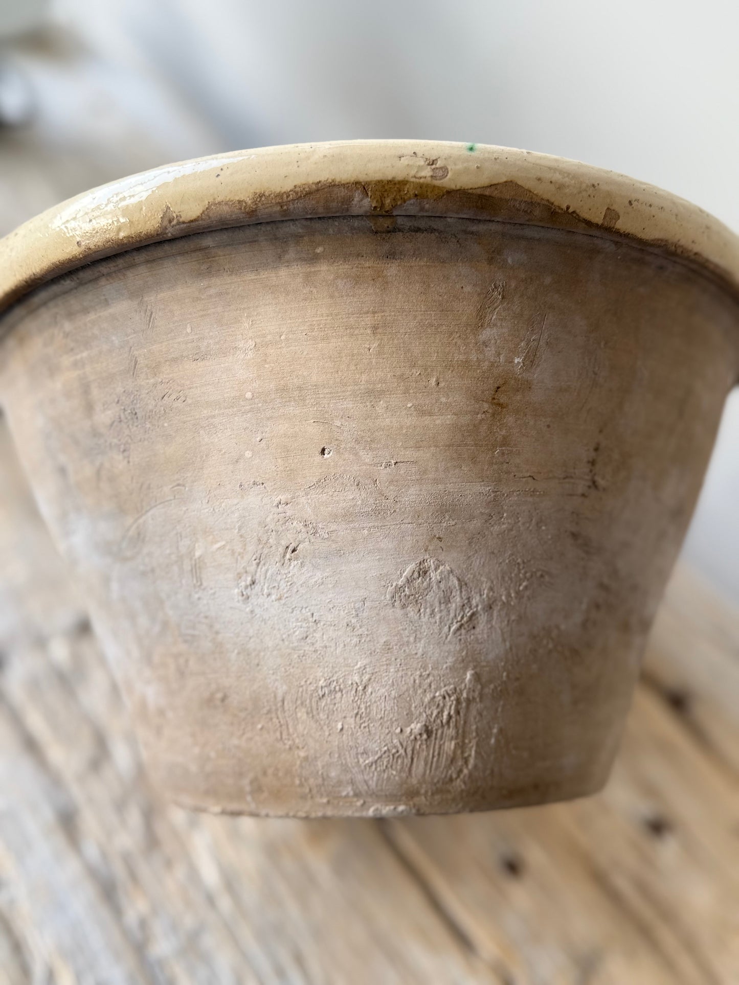 Antique Italian Passata bowl , splatter ceramics #1