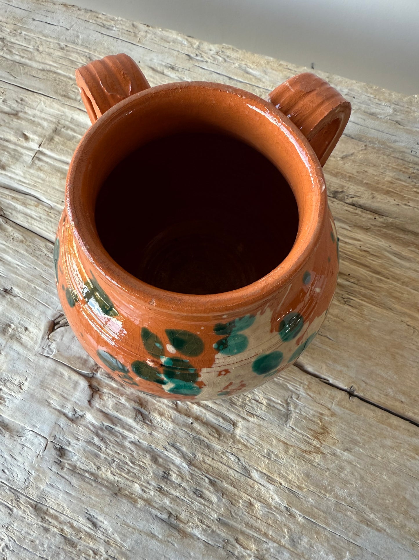 Italian jar splatter ware