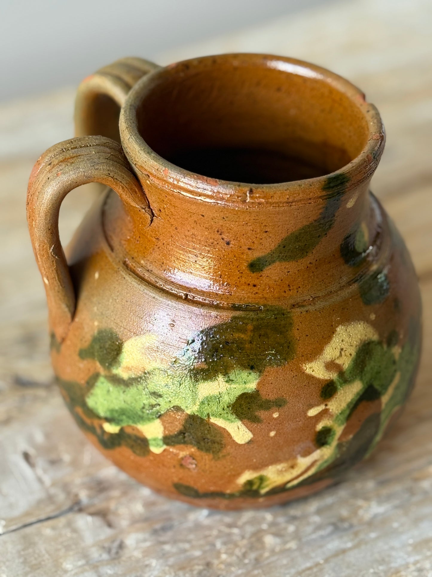 Vintage Italian jar splatter design