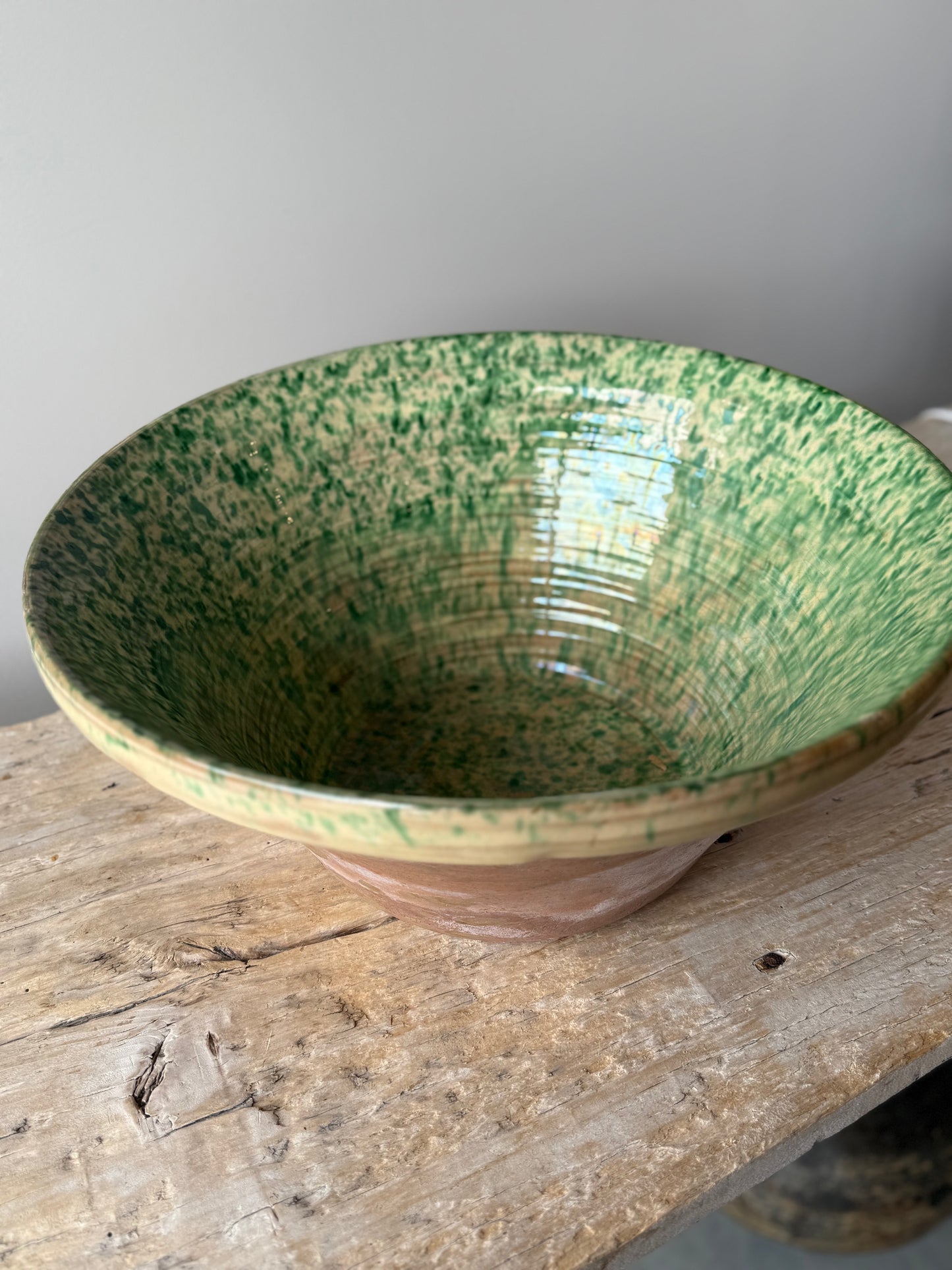 Antique Italian Passata bowl , splatter ceramics #3