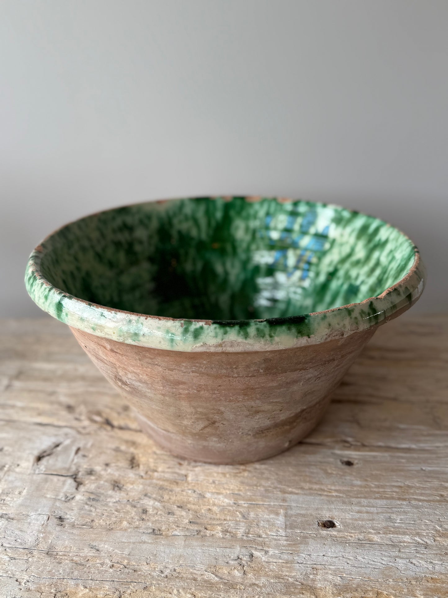 Antique traditional Italian Passata bowl , splatter ceramics , pottery #2