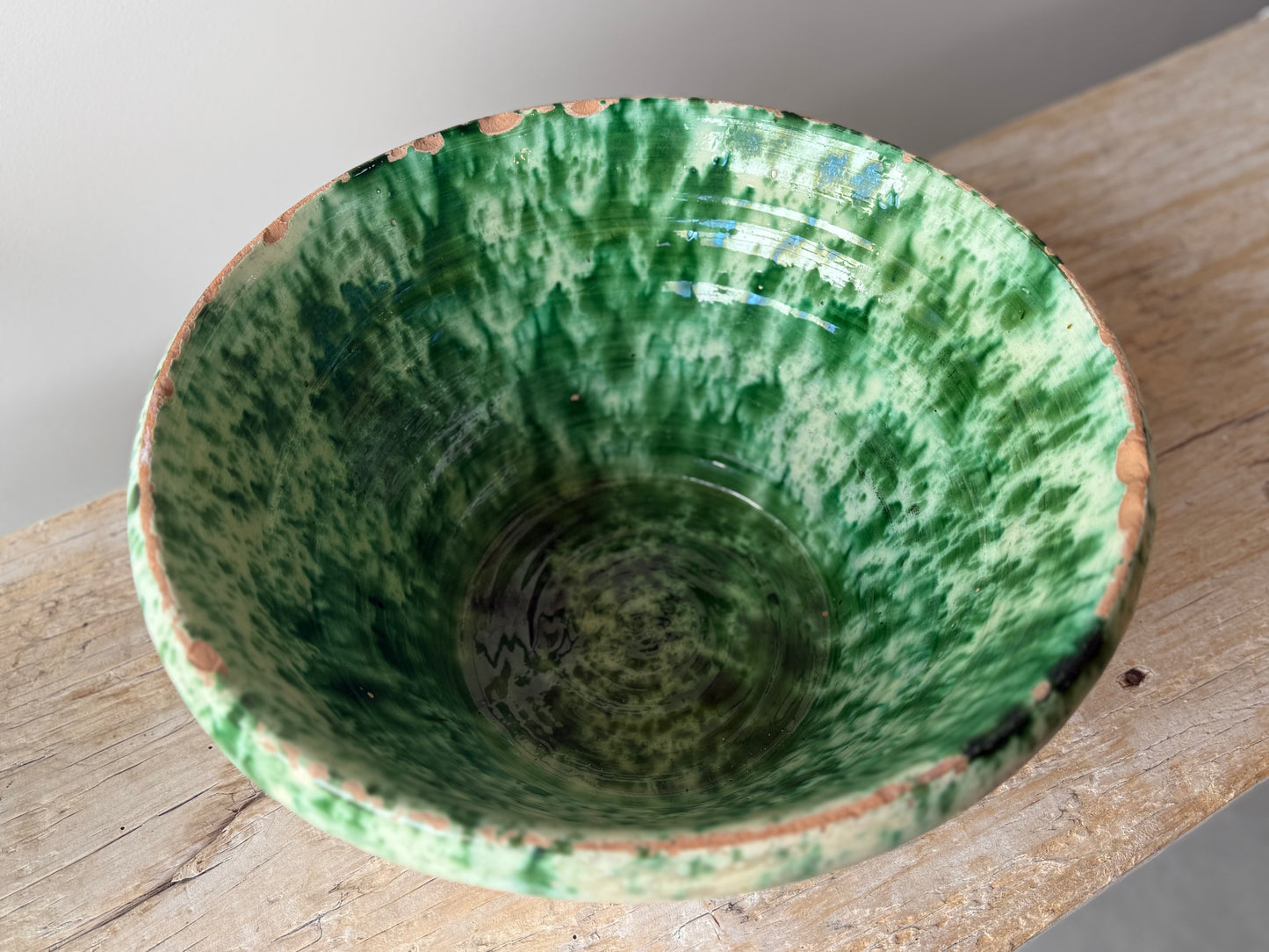 Antique traditional Italian Passata bowl , splatter ceramics , pottery #2