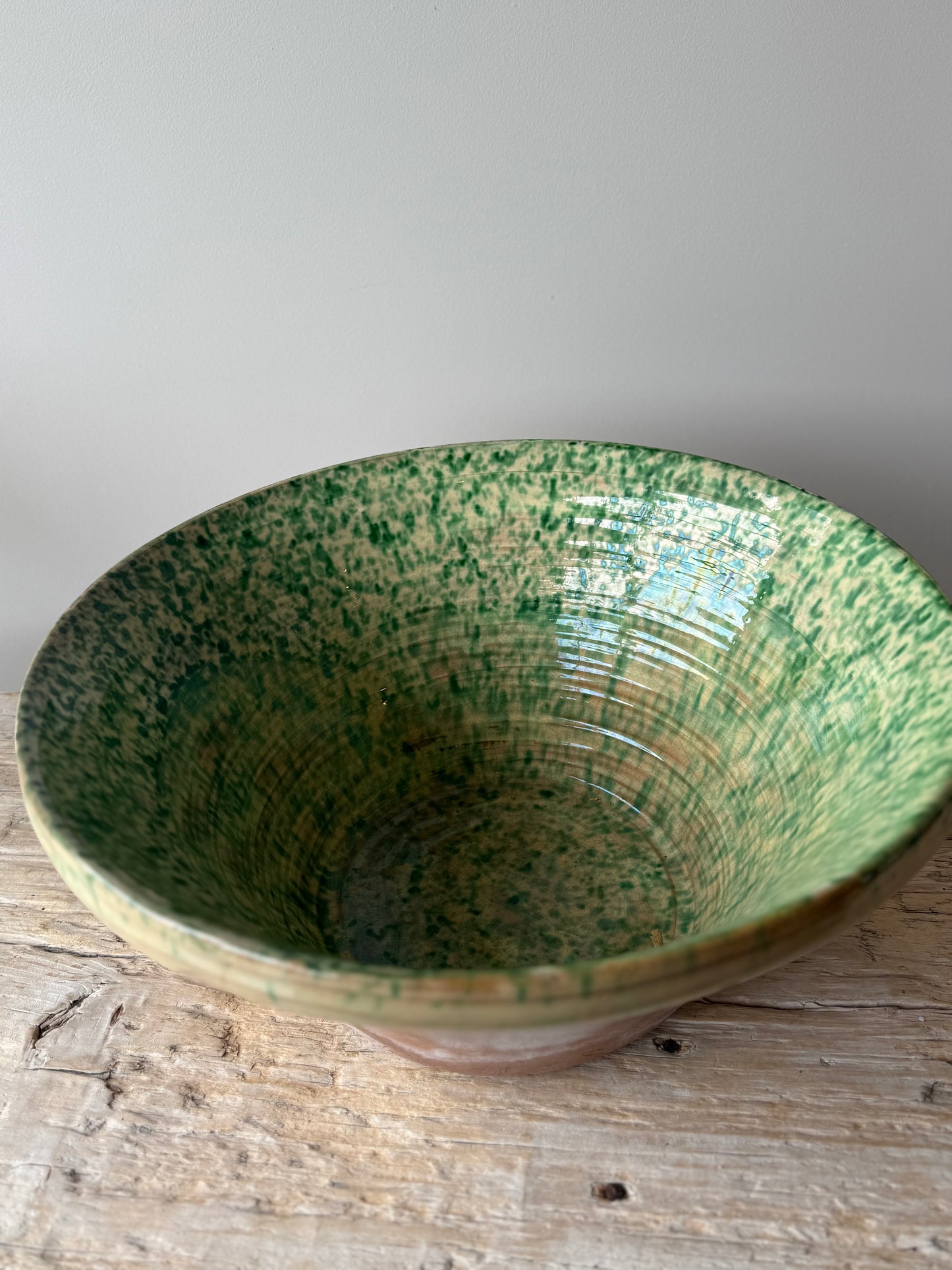 Antique Italian Passata bowl , splatter ceramics #3