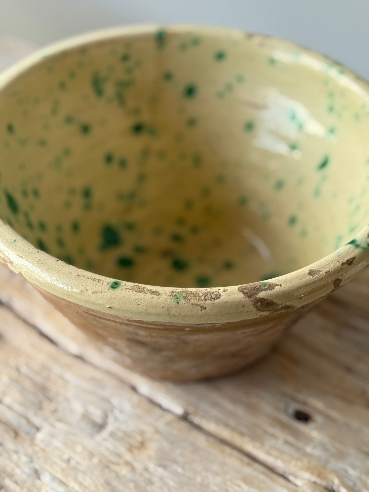 Antique Italian Passata splatter bowl #4
