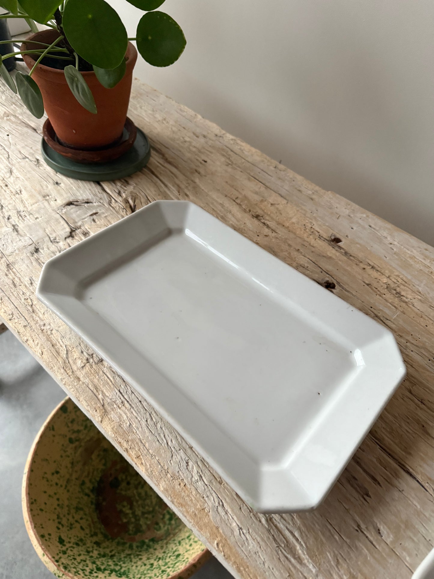 Antique french ironstone platter large