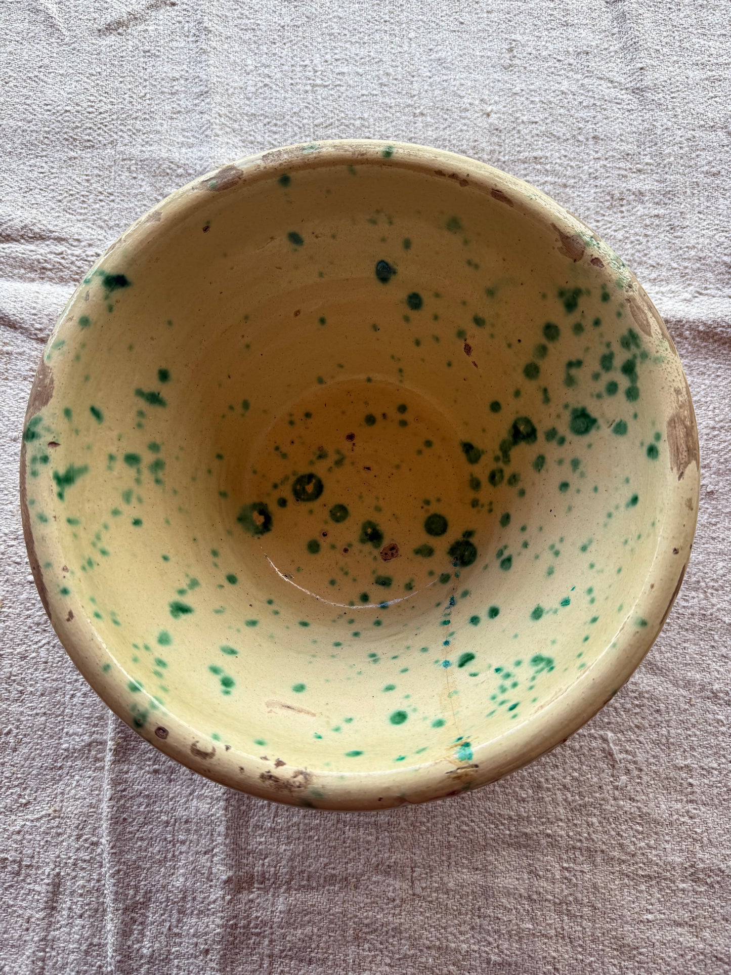 Antique Italian Passata splatter bowl #4