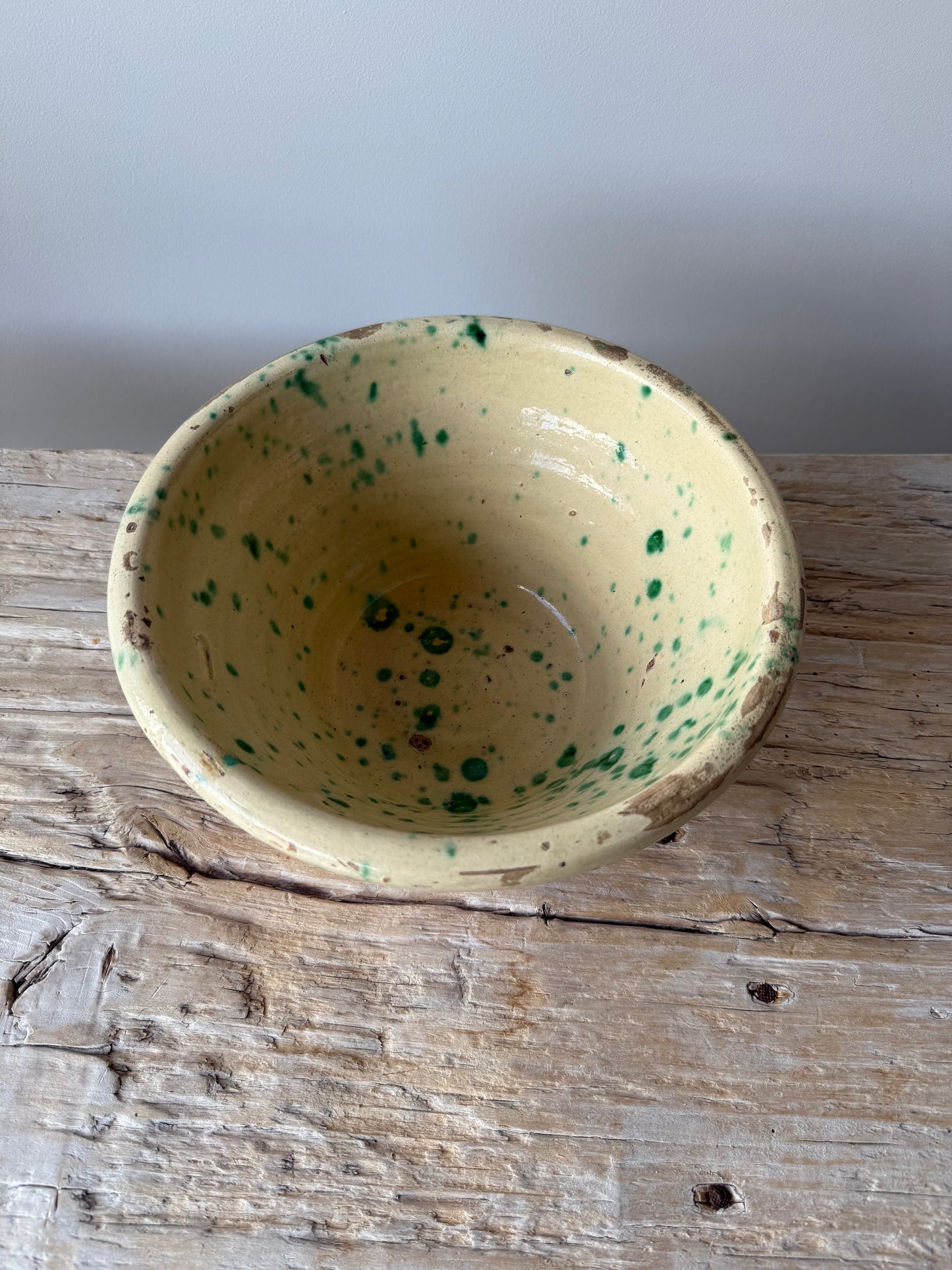 Antique Italian Passata splatter bowl #4