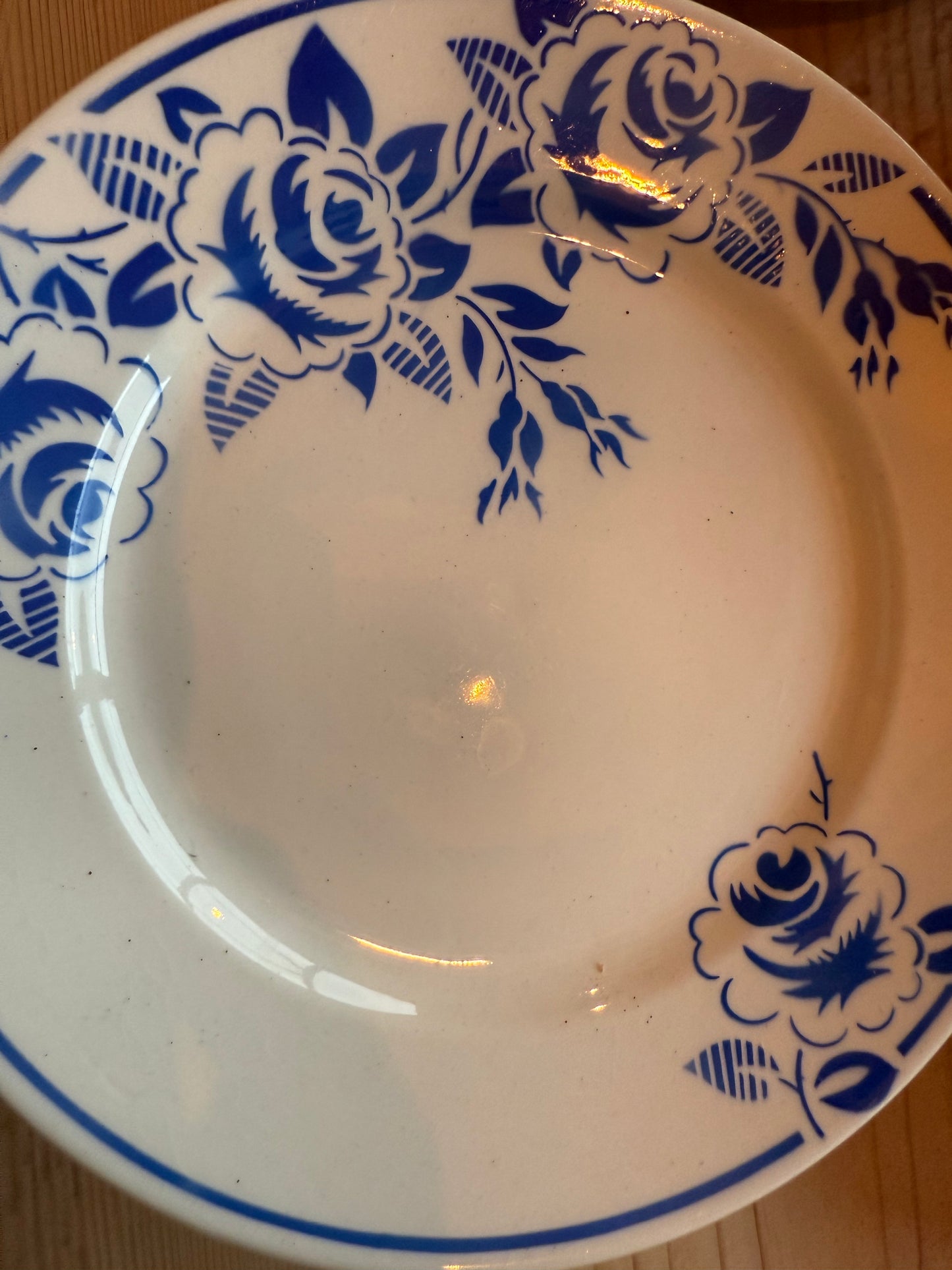 French vintage plates set of 9 sandwich/ large side