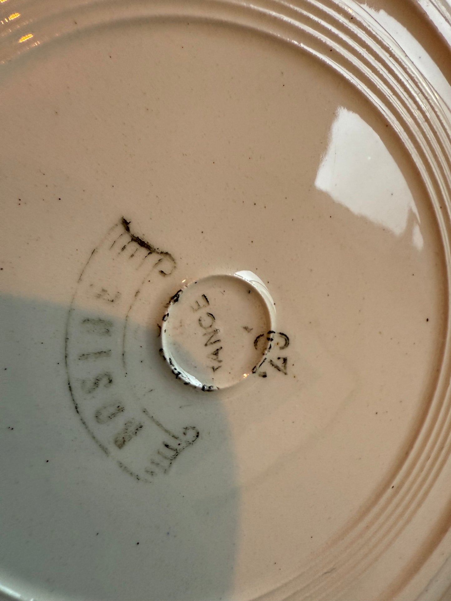 French vintage plates set of 9 sandwich/ large side